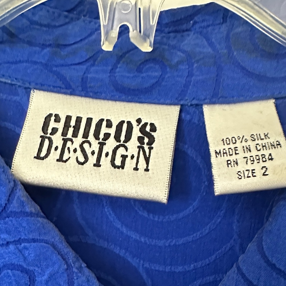 Chico's Vibrant Blue Button-Up Blouse